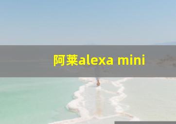 阿莱alexa mini